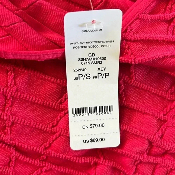 NWT Bebe Seamless Bodycon Textured Mini Dress Pink Size Small - Picture 4 of 9